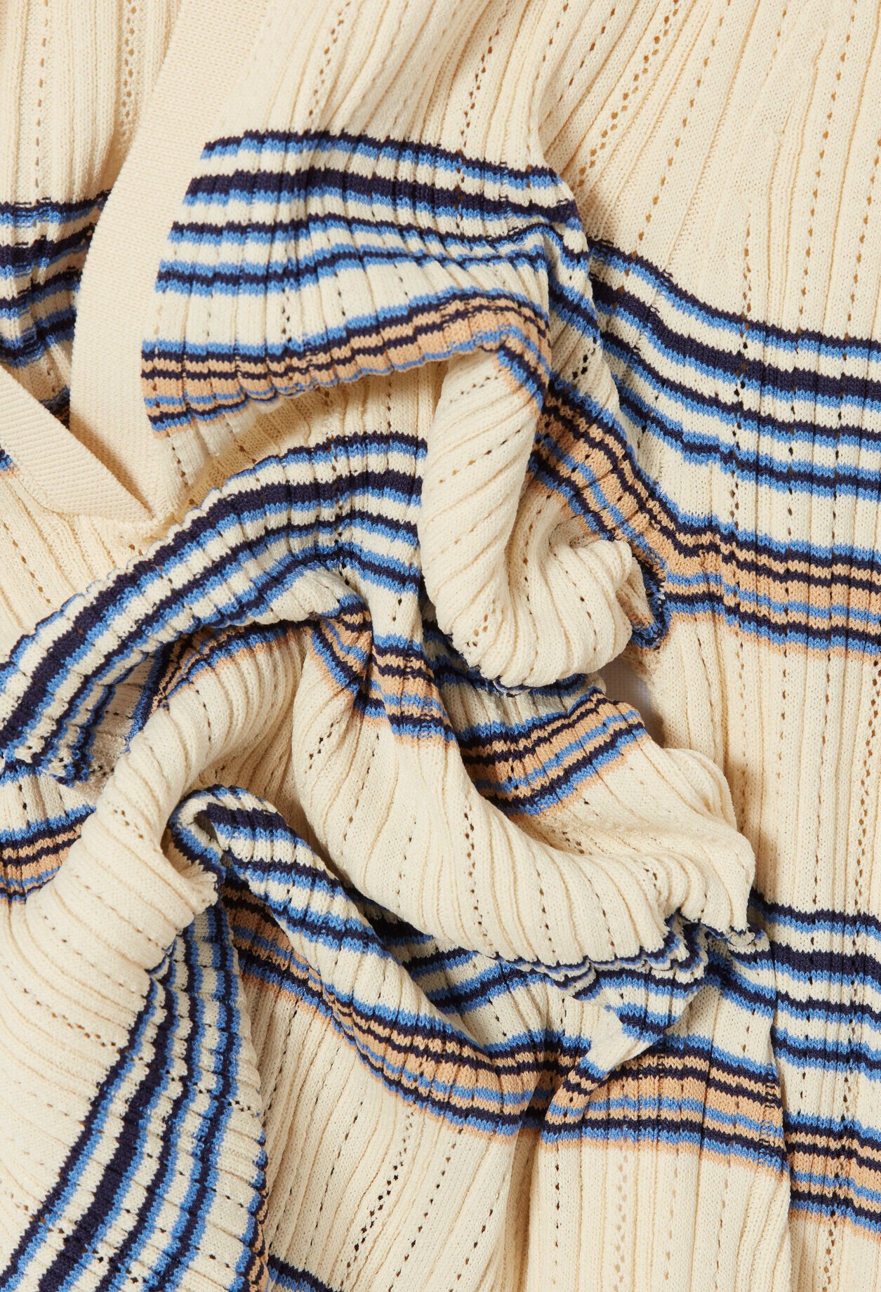 Top maille rayures multicolores