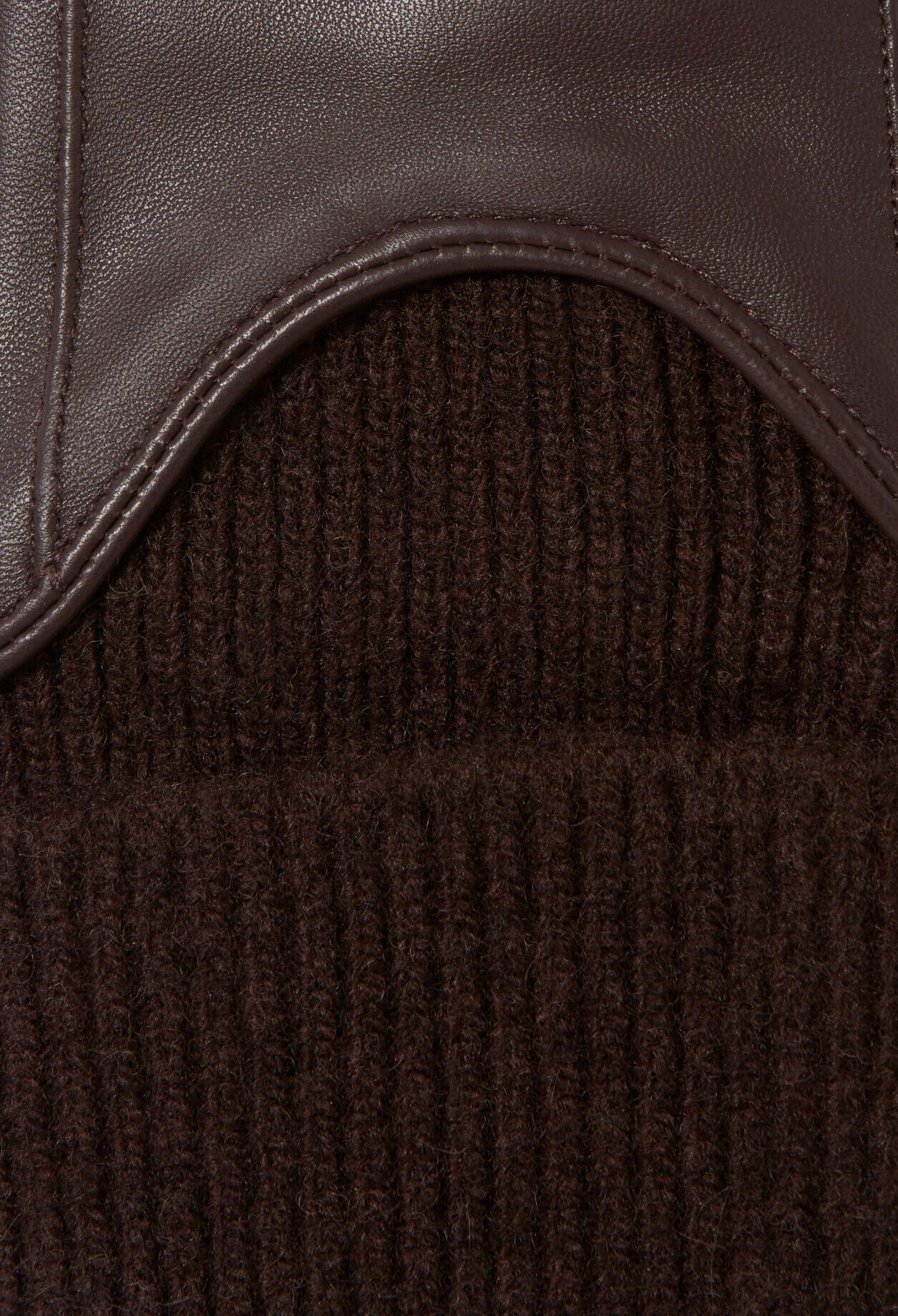 Gants cuir et maille