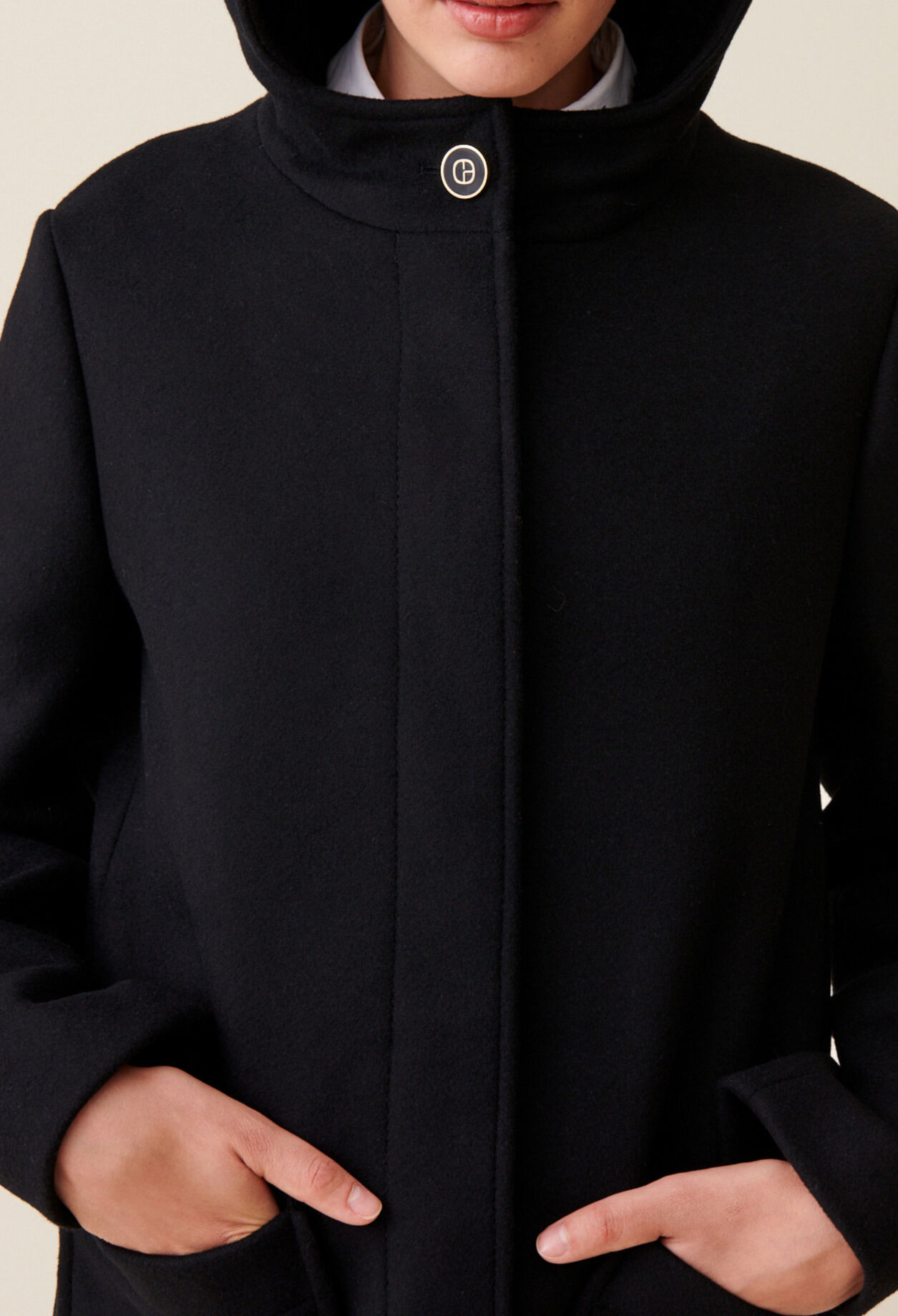 Manteau capuche noir