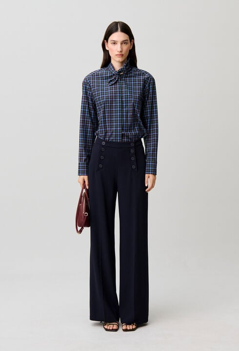 Pantalon &agrave; pont