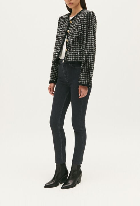 Veste tweed bicolore