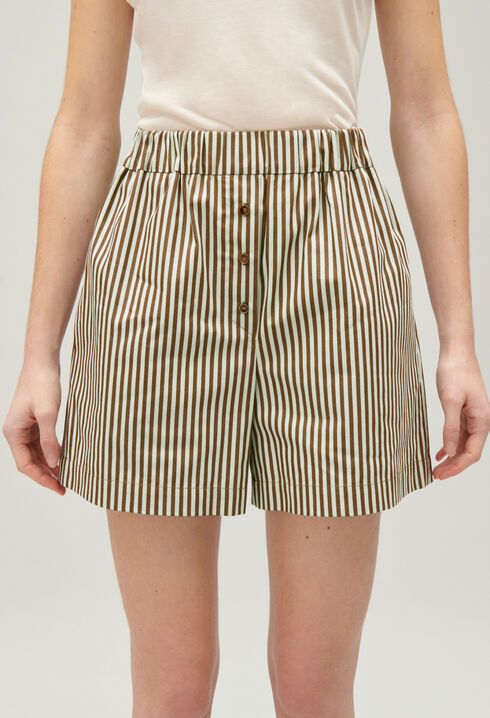 Short rayures vert