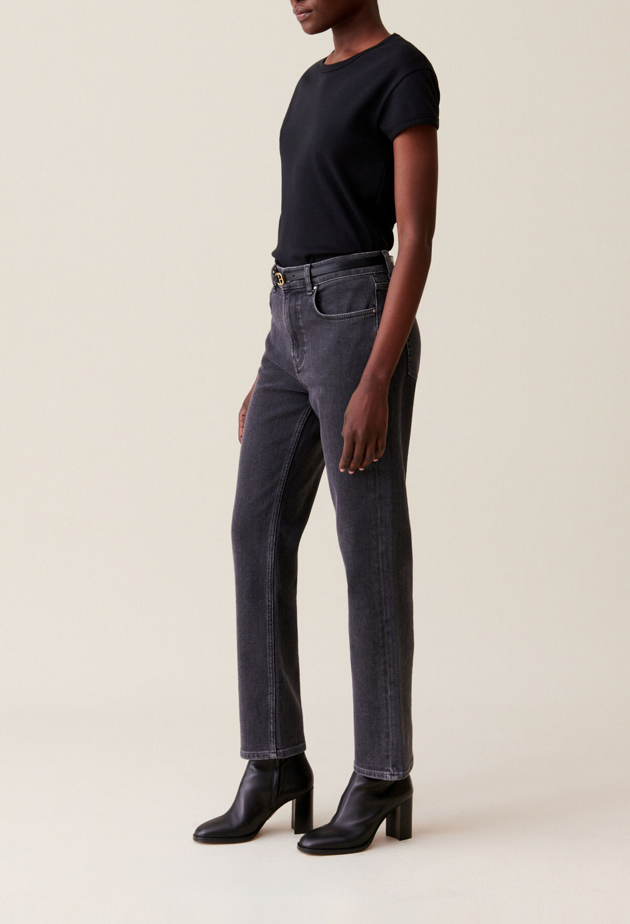 Jean Toto slim gris anthracite