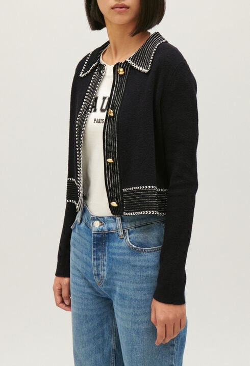 Cardigan court maille