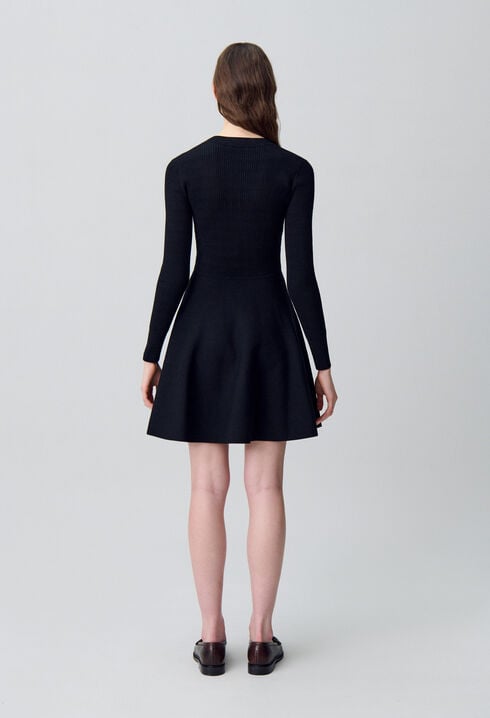 Robe courte maille nœuds