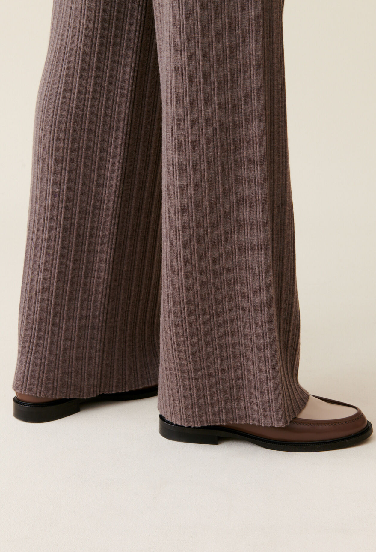 Pantalon maille évasé