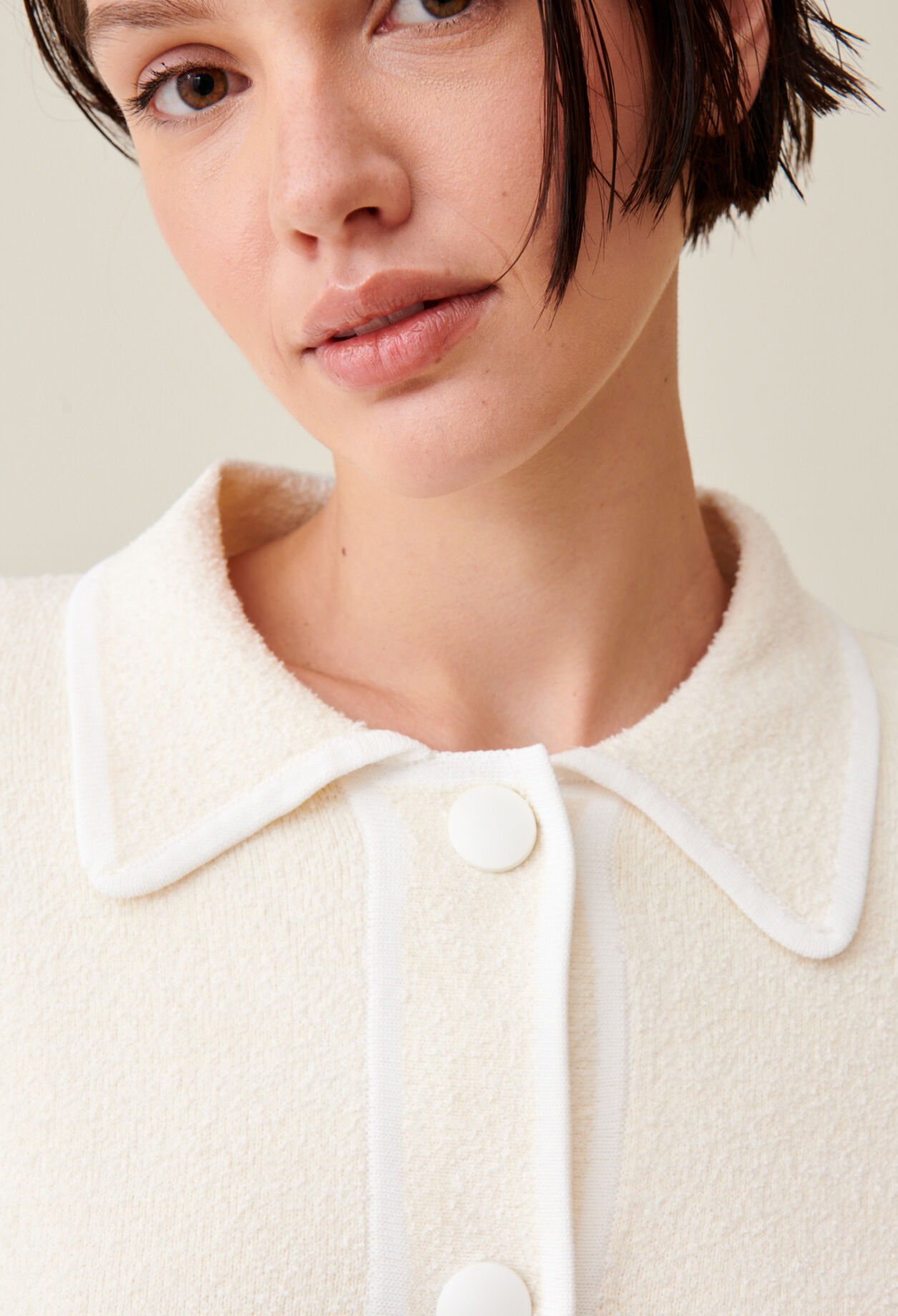 Cardigan court chiné
