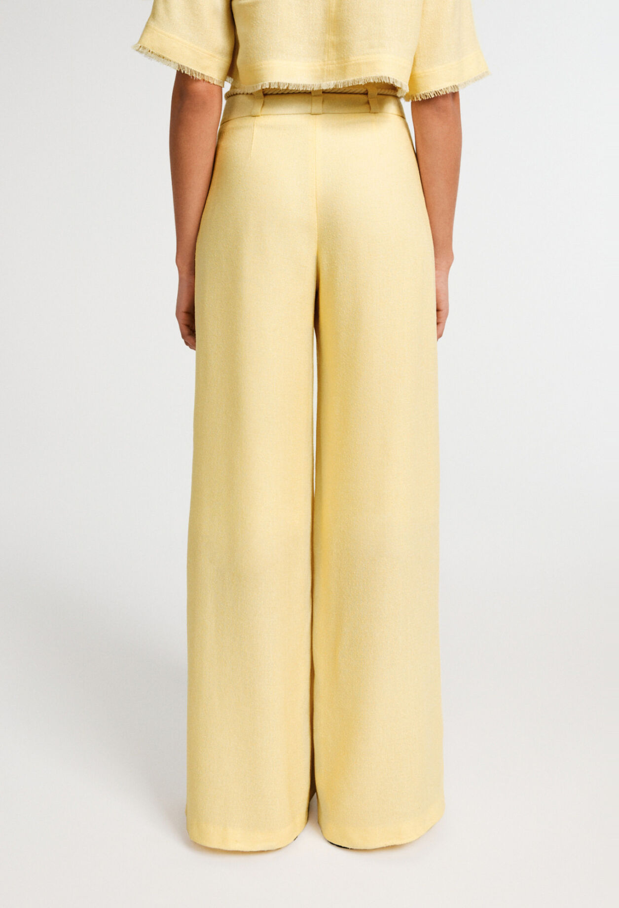 Pantalon long avec ceinture en corde