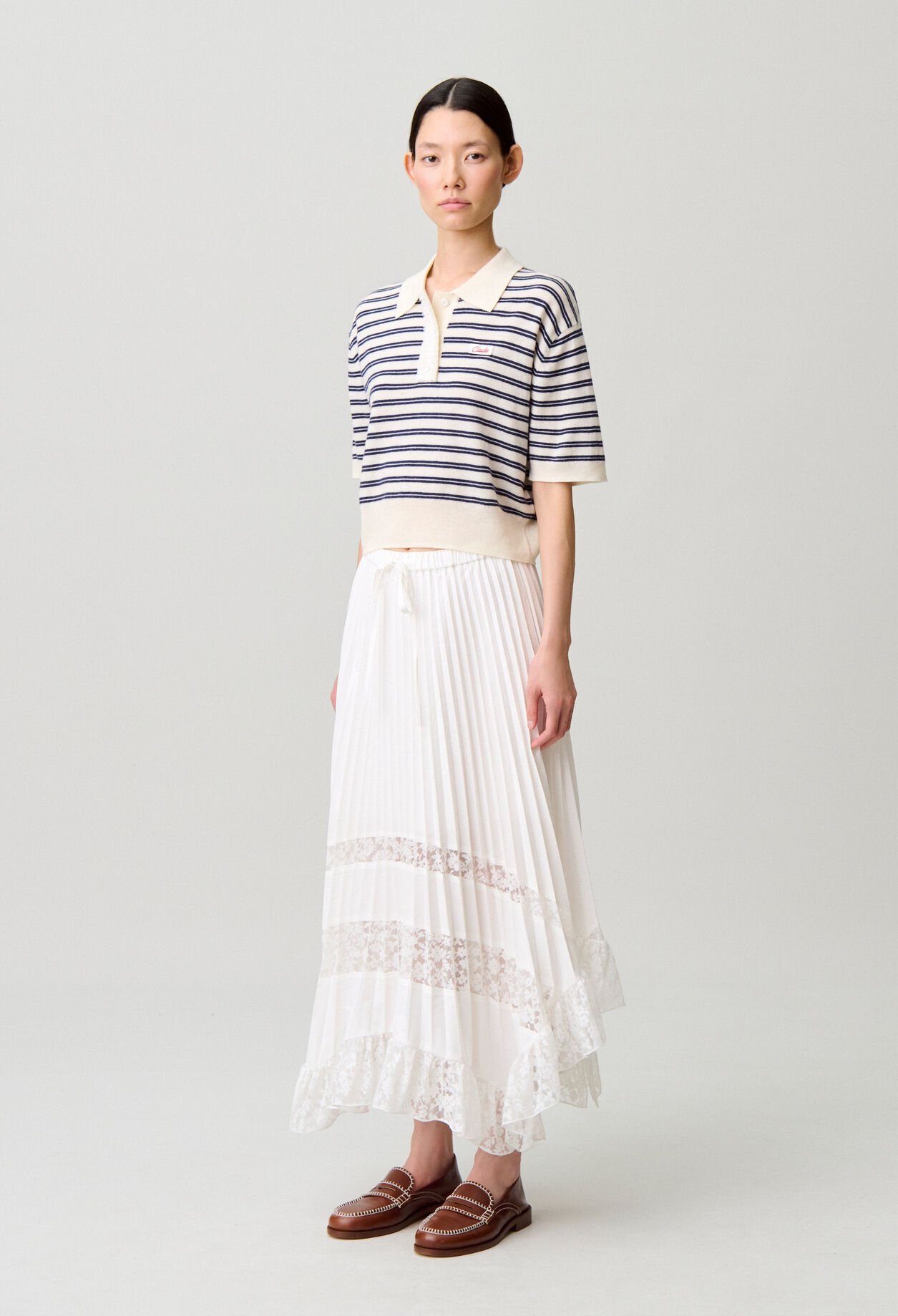 Jupe pliss&eacute;e fleurs