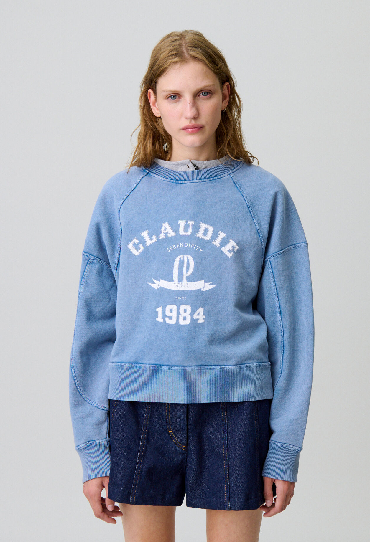 Sweatshirt coton délavé