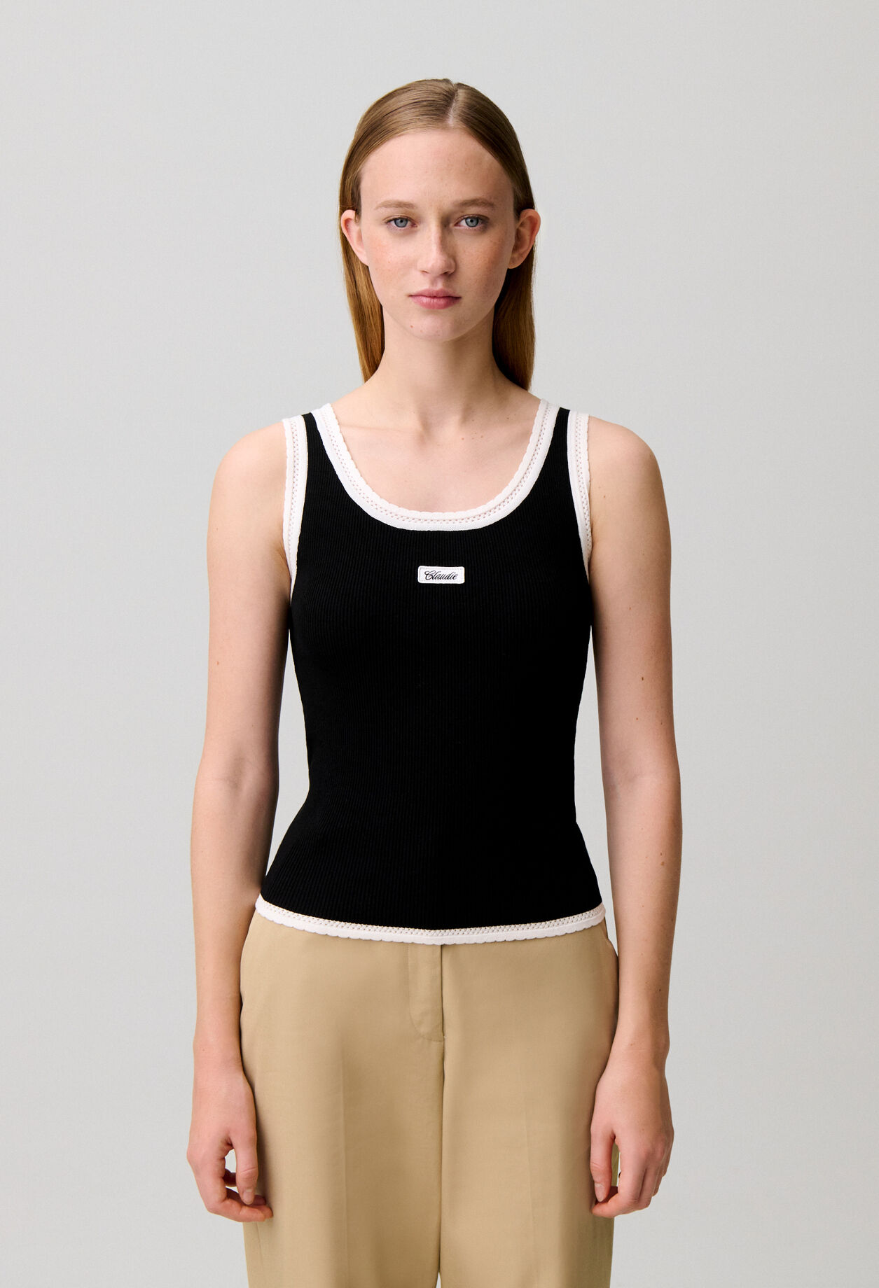 Top maille col rond