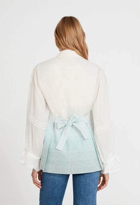 Veste bicolore tailleur sans manche