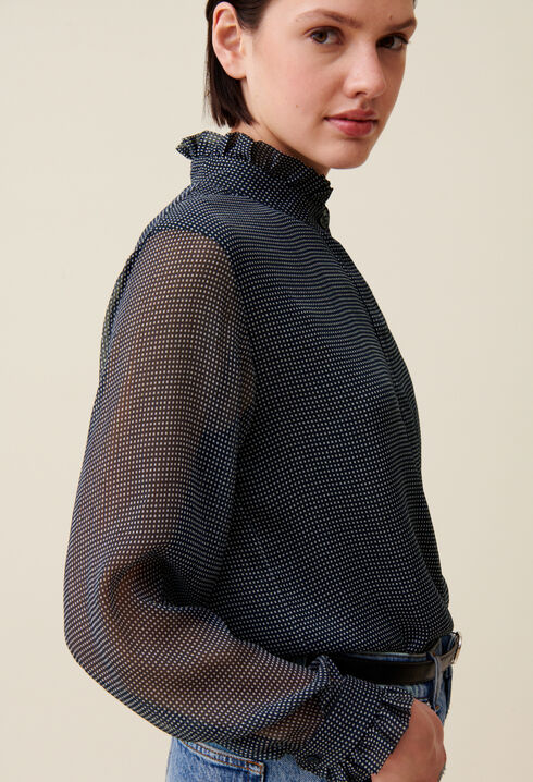 Chemise fluide petits carreaux