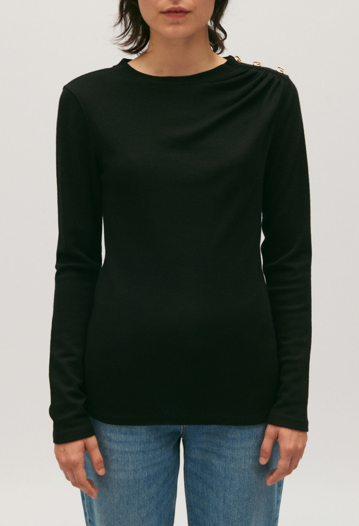 T-shirt laine noir
