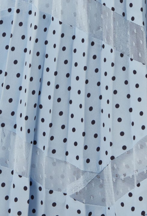 Robe midi &agrave; pois