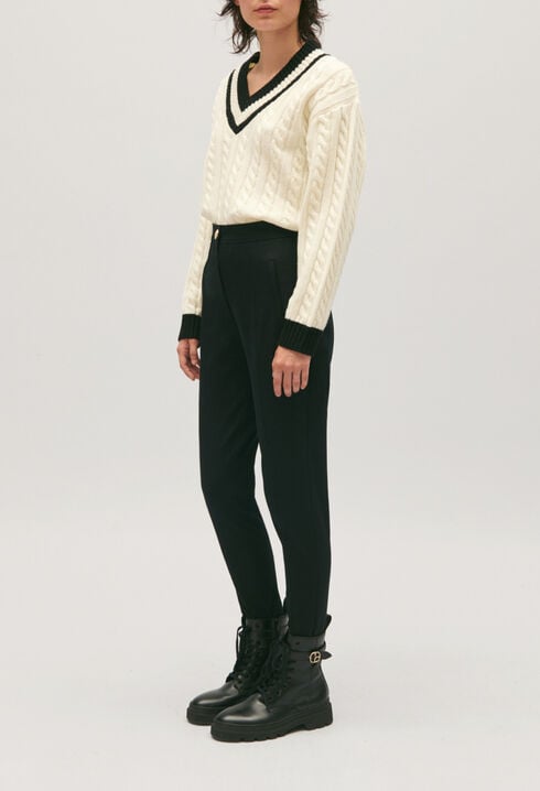 Pantalon taille haute slim