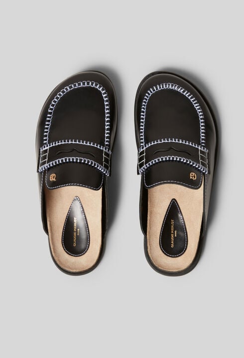 Mules cuir lisse