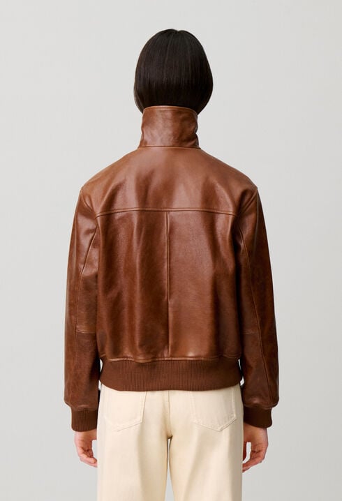 Blouson cuir large