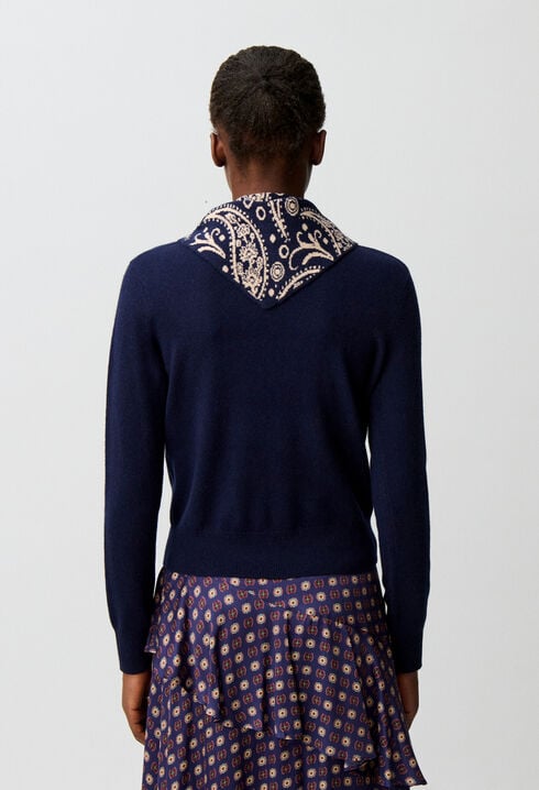 Pull maille bijou c&oelig;ur dor&eacute;