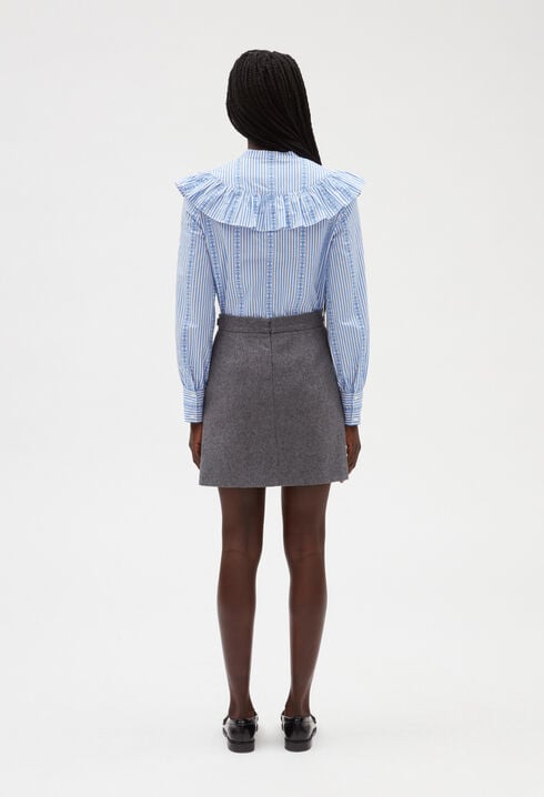 Jupe courte gris chiné