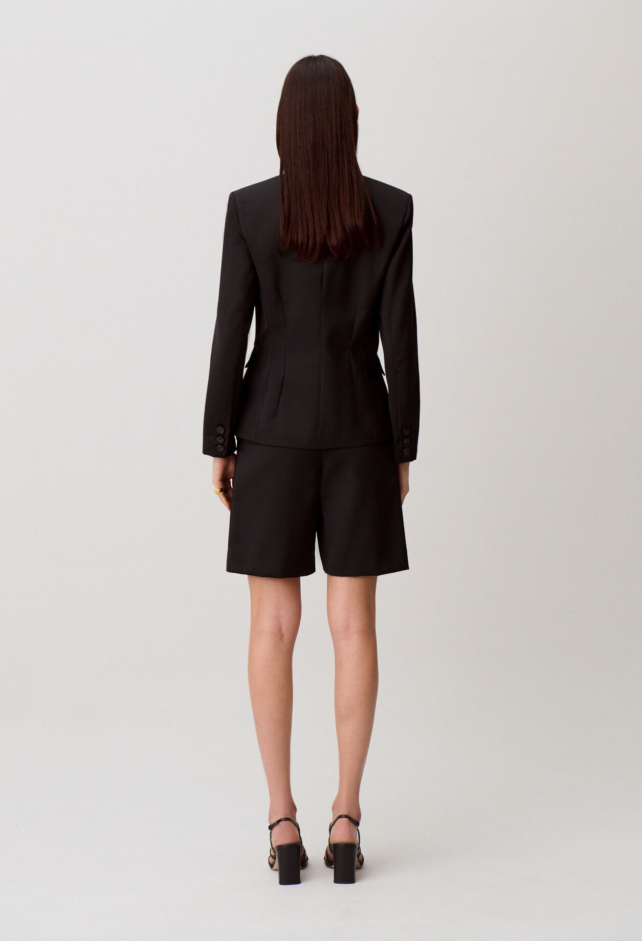 Veste tailleur laine m&eacute;lang&eacute;e