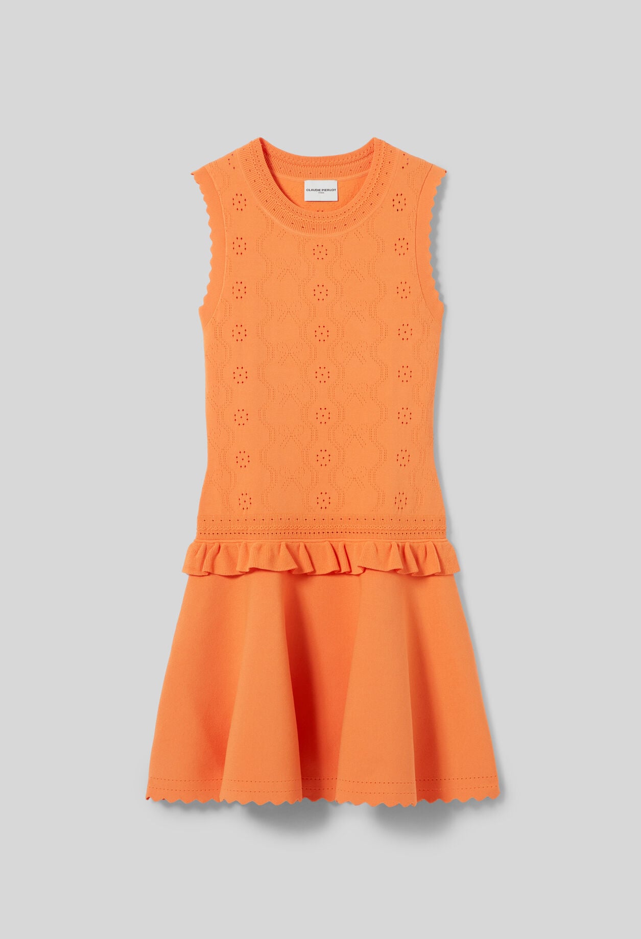 Robe maille volant