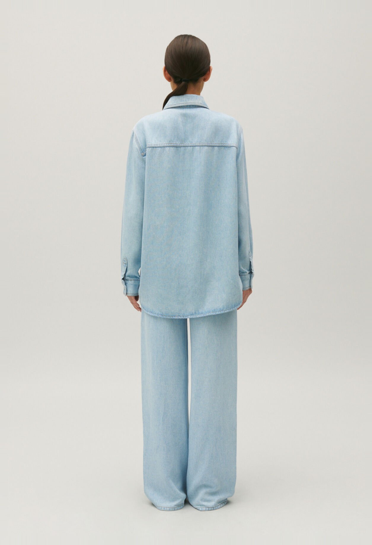 Chemise fluide bleue