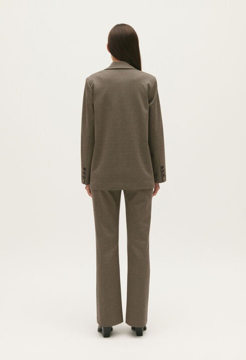 Veste tailleur pied de poule chocolat