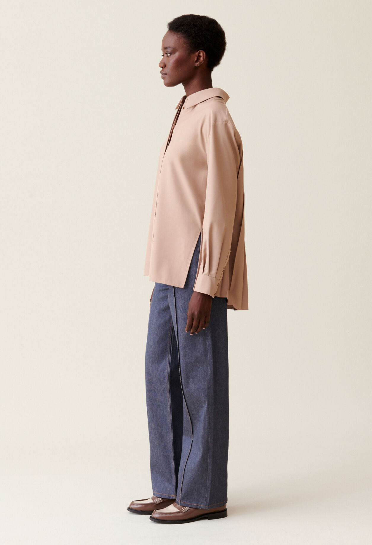 Chemise oversize plissée