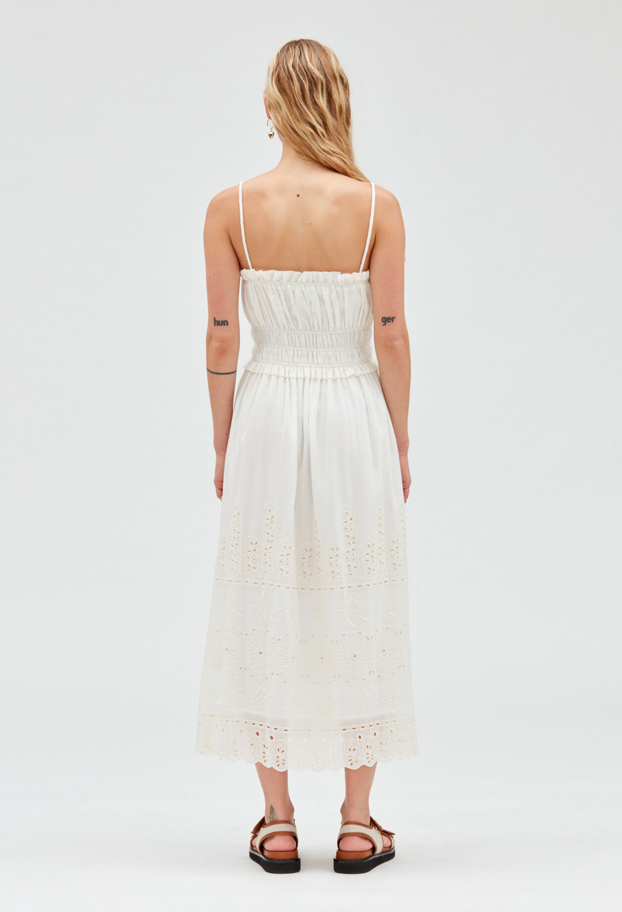 Robe midi écrue