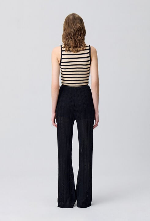 Pantalon fluide crochet