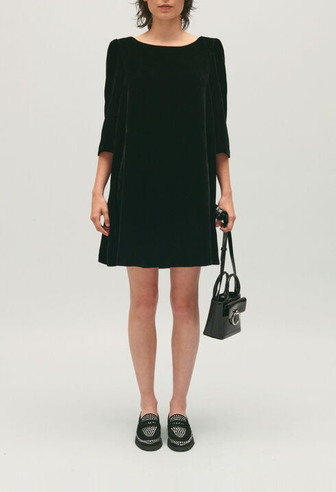Robe courte Rififi velours noir