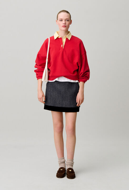 T-shirt coton large court
