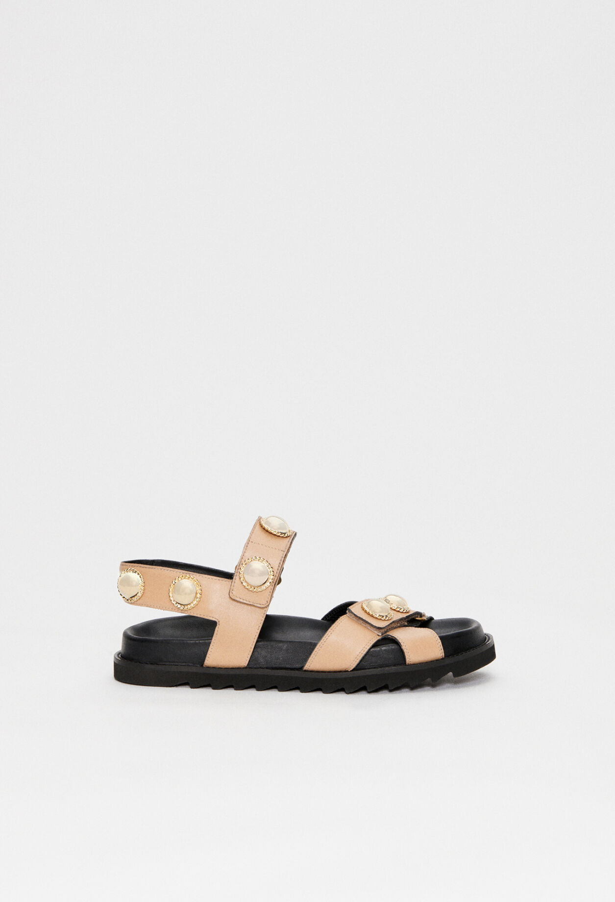 Sandales à brides en cuir responsable