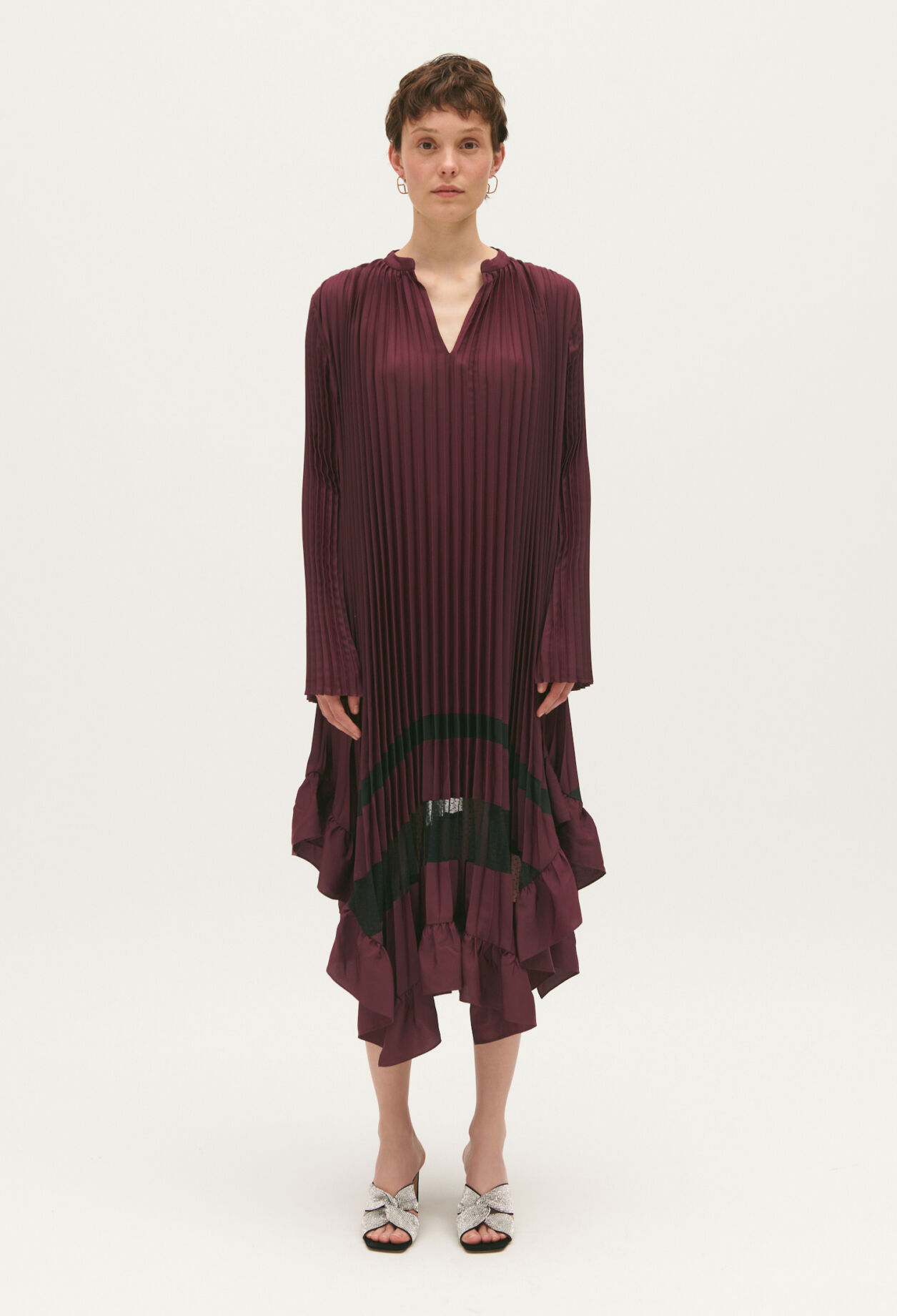 Robe mi longue plissee pour femme Claudie Pierlot