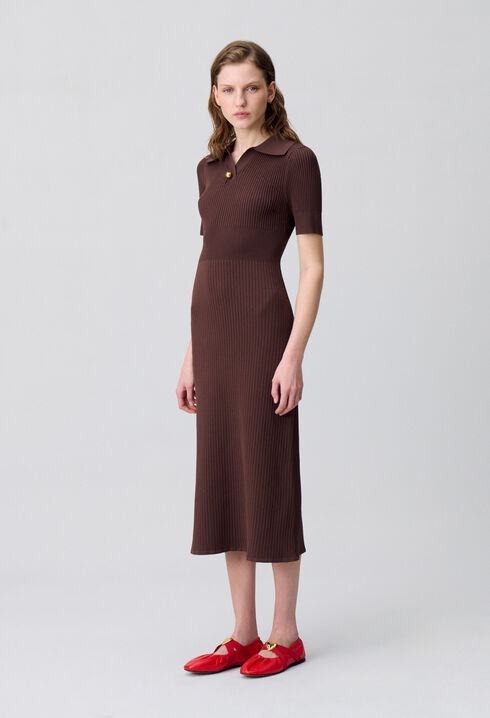 Robe mi-longue en maille