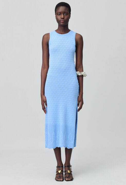 Robe mi-longue en maille