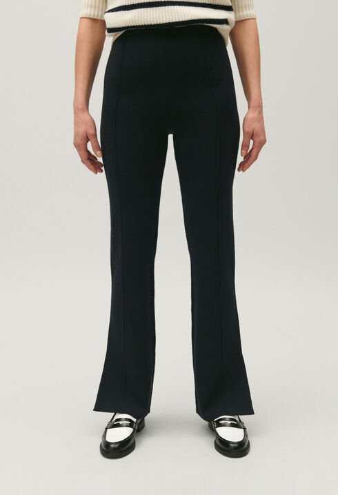 Pantalon droit fentes cheville