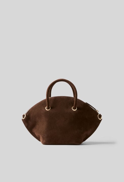 Sac &agrave; main cuir velours souple