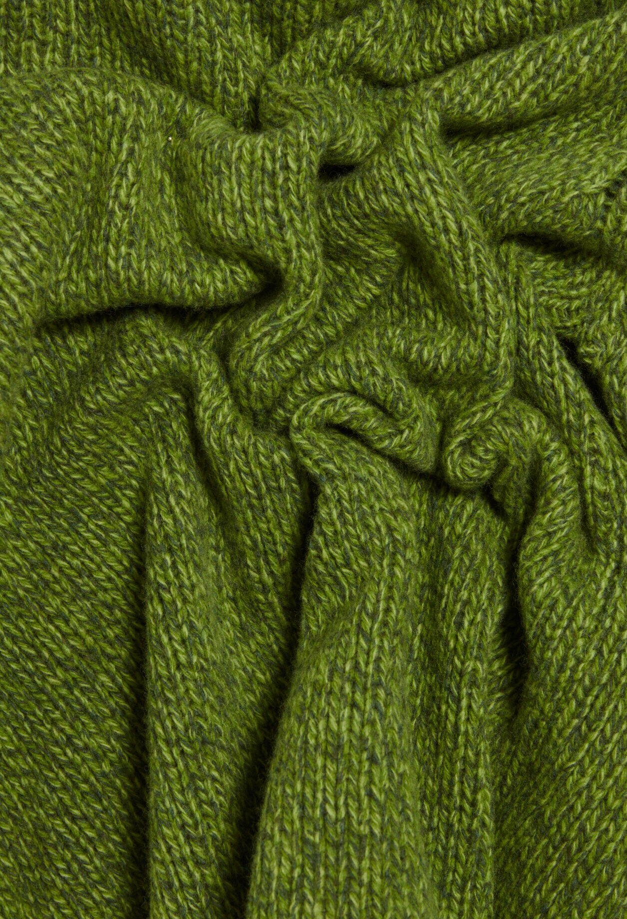Pull col roulé maille matcha