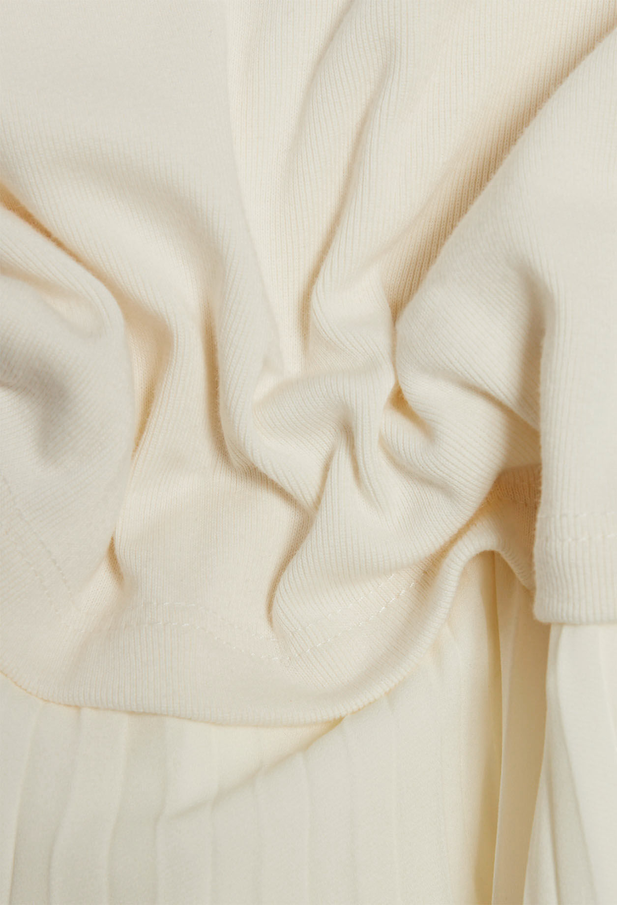 Robe midi Twist bi-matière ivoire