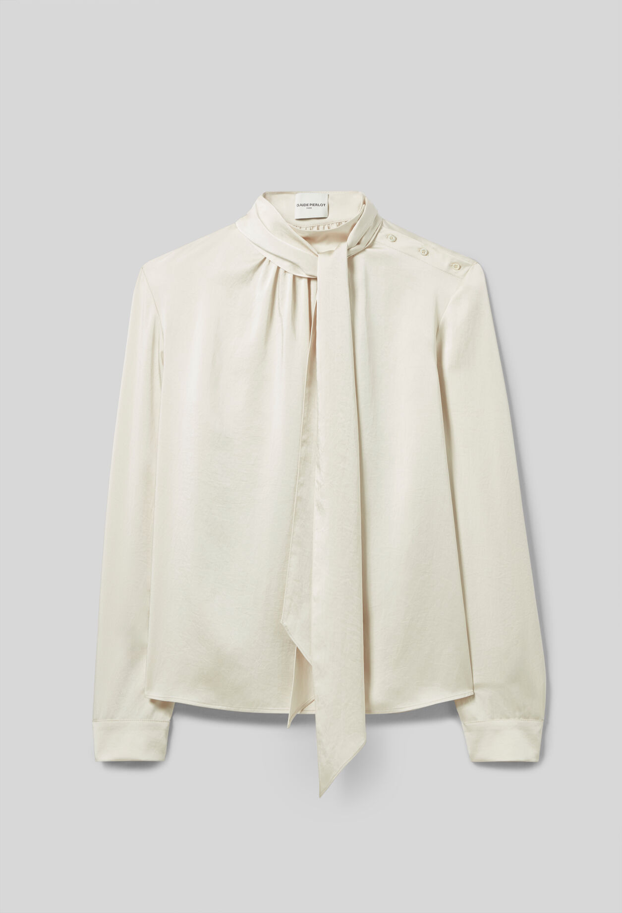 Blouse fluide col lavallière