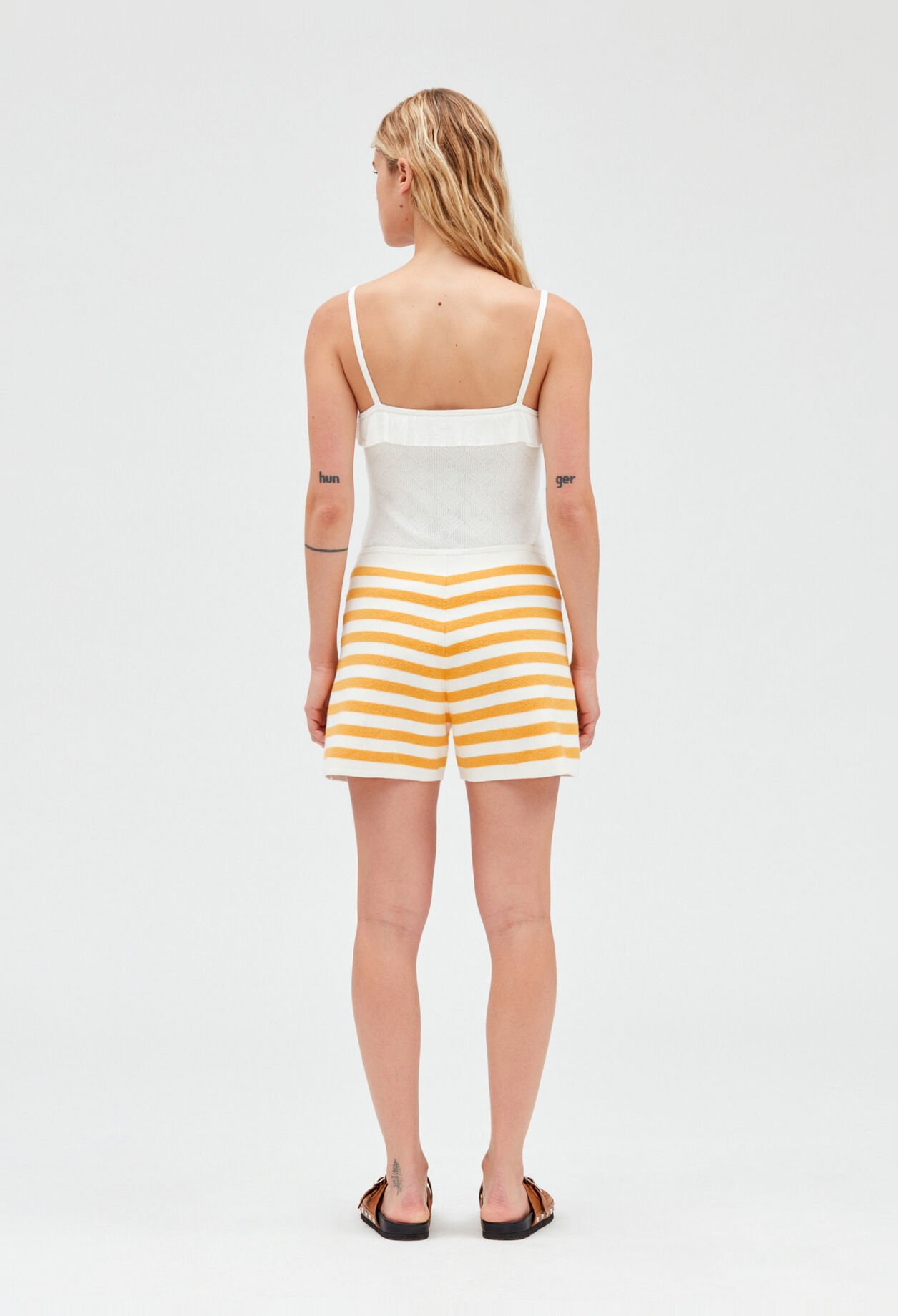 Short maille éponge rayé