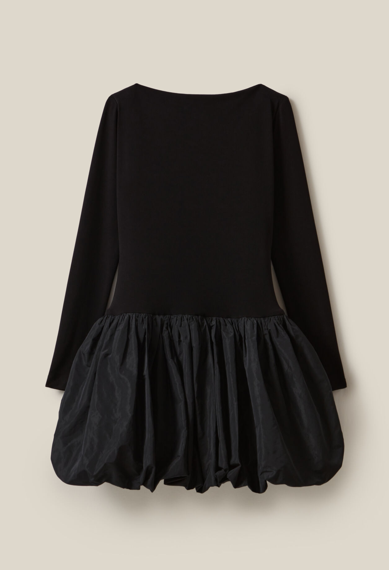 Robe bi-matière jupon boule noir