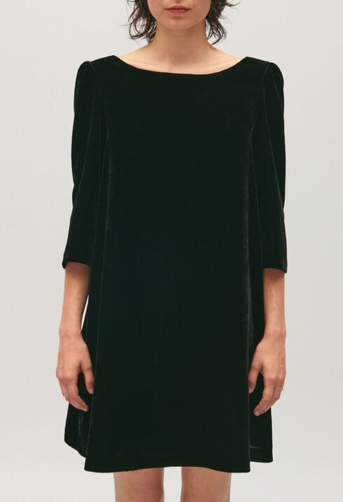 Robe courte Rififi velours noir