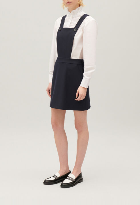 Robe courte bretelles marine