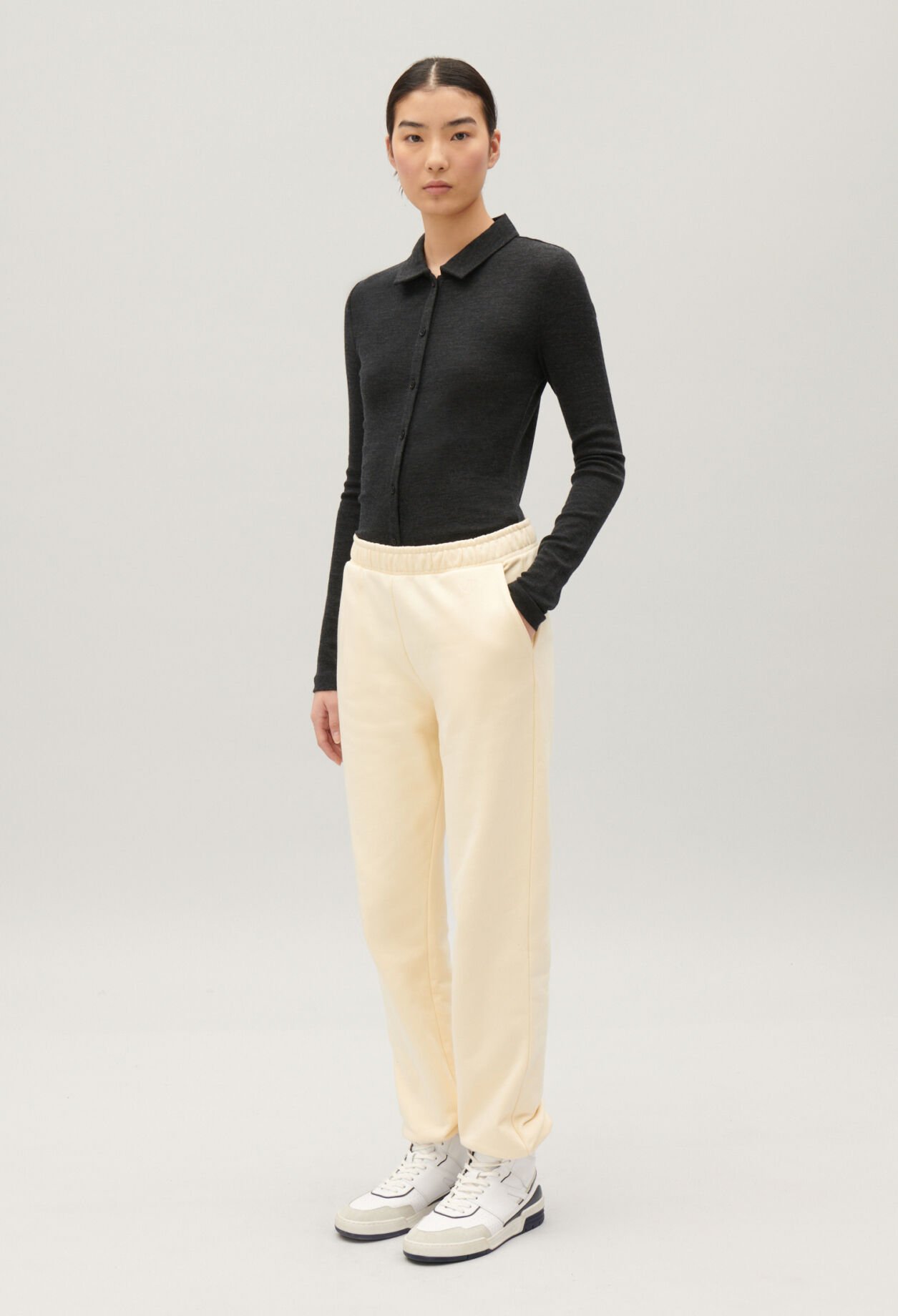 Pantalon jogging vanille