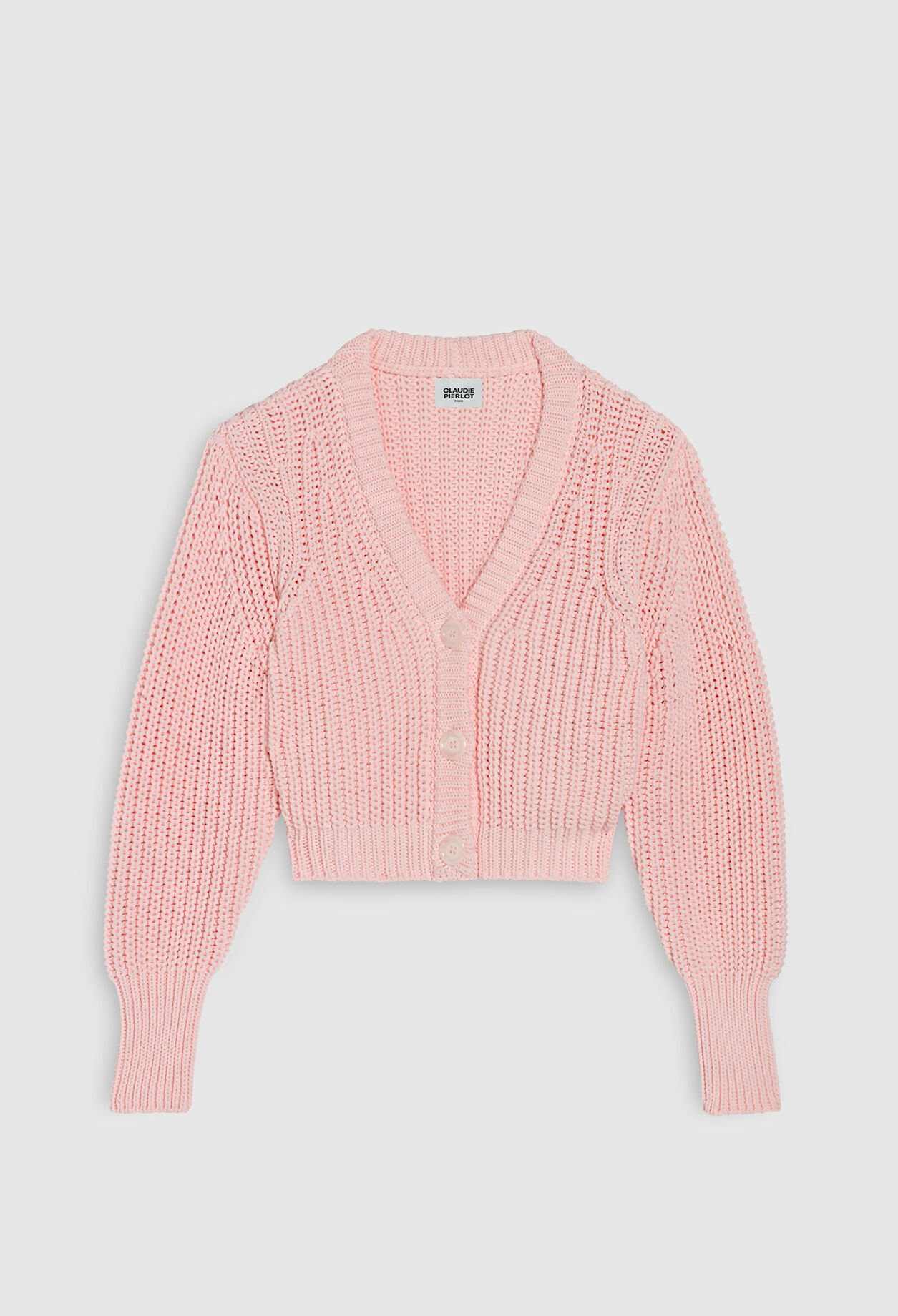 Cardigan maille côtelée