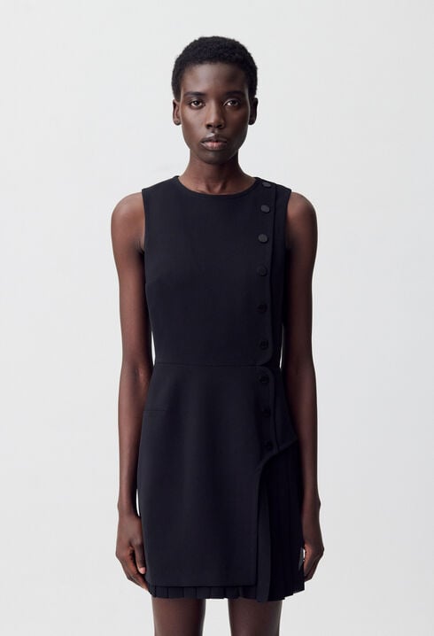 Robe courte plissée
