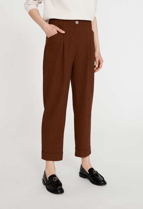 Pantalon marron tailleur